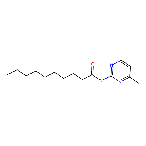 N-(4-methyl-2-pyrimidinyl)decanamide structure