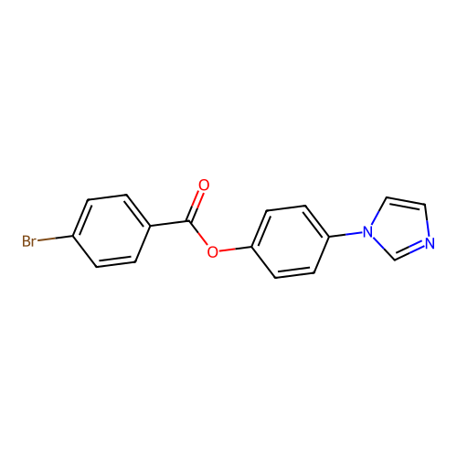 4-(1H-imidazol-1-yl)phenyl 4-bromobenzoate structure