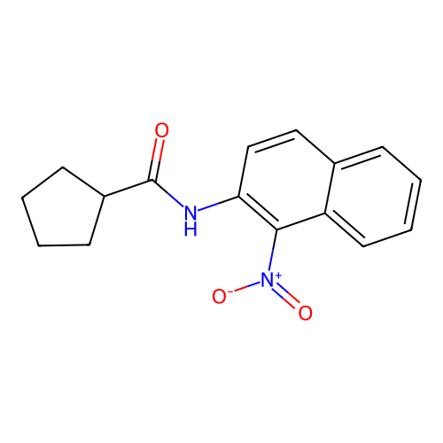 N-{1-nitro-2-naphthyl}cyclopentanecarboxamide structure