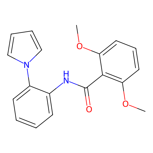 2,6-dimethoxy-N-(2-pyrrol-1-ylphenyl)benzamide structure