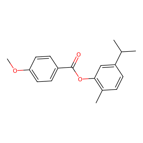 5-Isopropyl-2-methylphenyl 4-methoxybenzoate structure