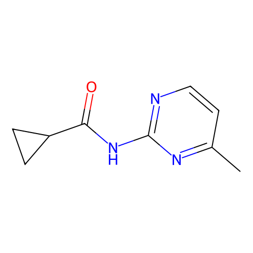 N-(4-methylpyrimidin-2-yl)cyclopropanecarboxamide structure