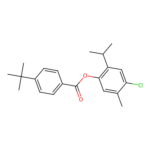 4-Chloro-2-isopropyl-5-methylphenyl 4-tert-butylbenzoate structure