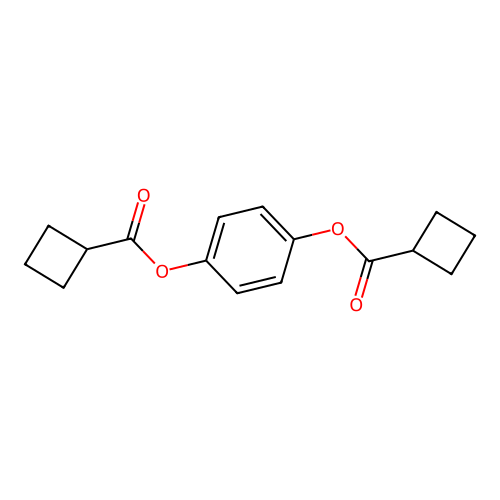 4-[(Cyclobutylcarbonyl)oxy]phenyl cyclobutanecarboxylate structure