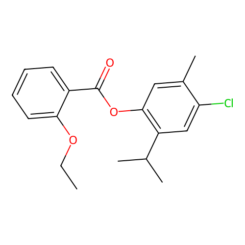4-Chloro-2-isopropyl-5-methylphenyl 2-ethoxybenzoate structure