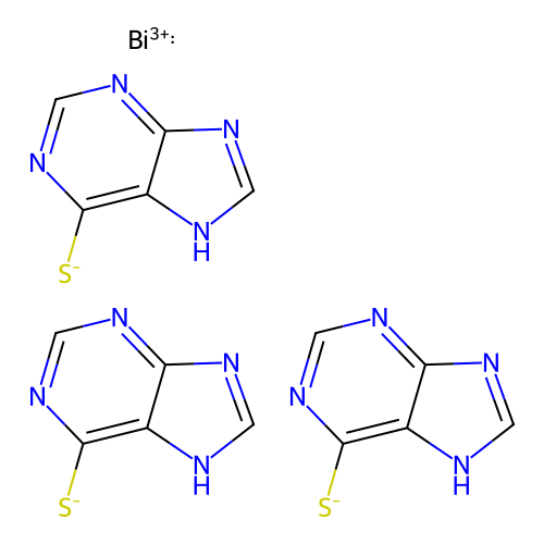 bismuth tris(7H-purine-6-thiolate) structure
