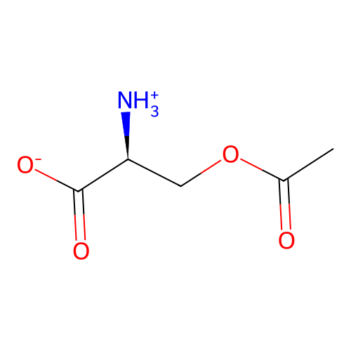 (2S)-3-acetoxy-2-ammoniopropanoate structure