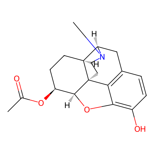 (5alpha,6alpha)-4,5-Epoxy-3-hydroxy-17-methylmorphinan-6-yl acetate structure