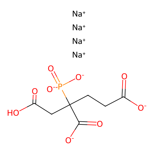 Tetrasodium hydrogen 2-phosphonatobutane-1,2,4-tricarboxylate structure