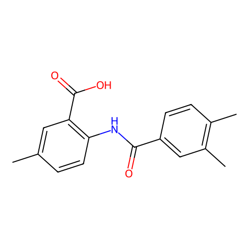 2-{[(3,4-Dimethylphenyl)carbonyl]amino}-5-methylbenzoic acid structure