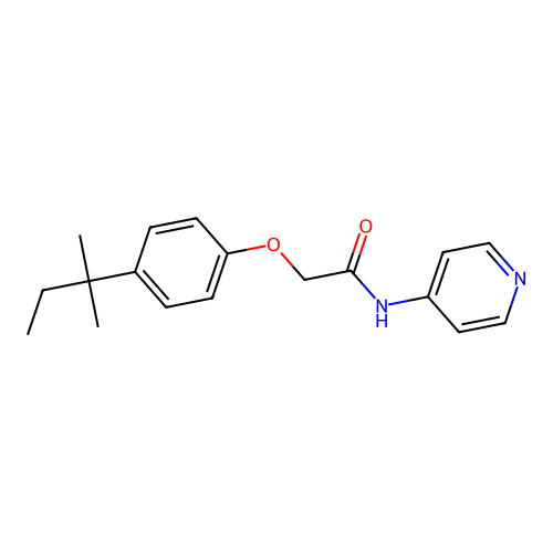 2-(4-tert-pentylphenoxy)-N-(4-pyridinyl)acetamide structure