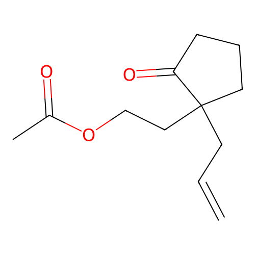 2-(2-Oxo-1-prop-2-enylcyclopentyl)ethyl acetate structure