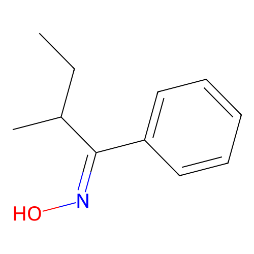 N-(2-methyl-1-phenylbutylidene)hydroxylamine structure