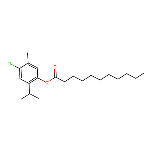 4-Chloro-2-isopropyl-5-methylphenyl undecanoate structure