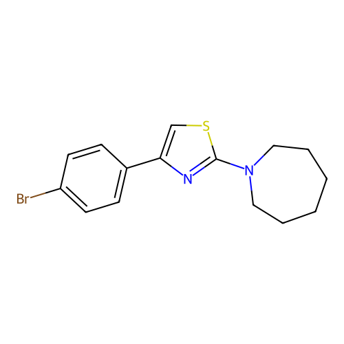 1-[4-(4-Bromophenyl)-1,3-thiazol-2-yl]azepane structure