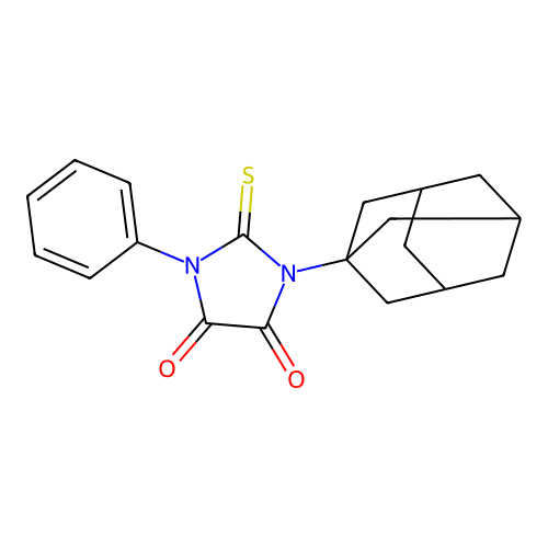1-(1-Adamantyl)-3-phenyl-2-thioxoimidazolidine-4,5-dione structure