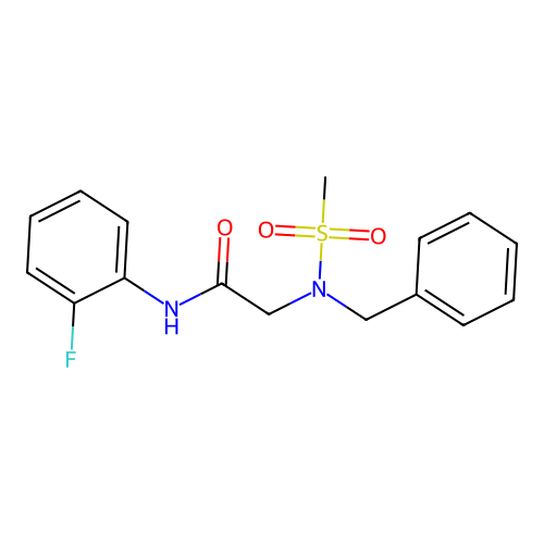 2-[benzyl(methylsulfonyl)amino]-N-(2-fluorophenyl)acetamide structure