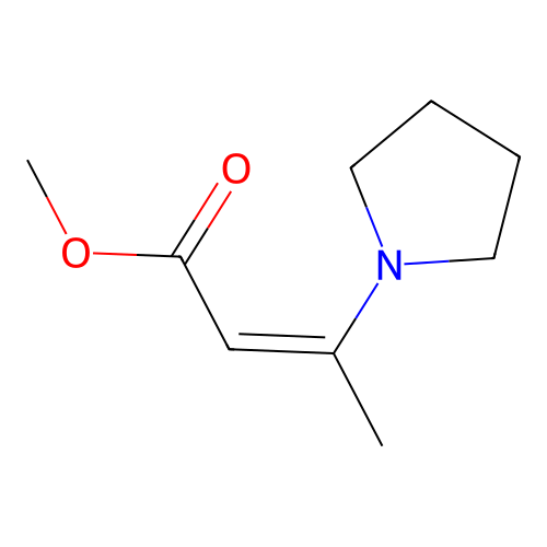 1-Pyrrolidineacrylic acid, gamma-methyl-, methyl ester structure