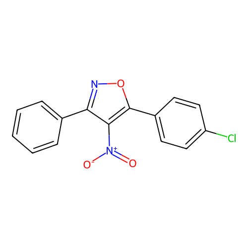 5-(4'-Chlorophenyl)-3-phenyl-4-nitroisoxazole structure