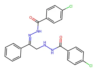 Benzoic acid, 4-chloro-, [2-[2-(4-chlorobenzoyl)hydrazino]-1-phenylethylidene]hydrazide structure