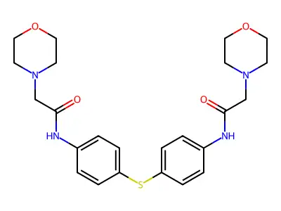 4-Morpholineacetamide, N,N'-(thiodi-4,1-phenylene)bis- structure