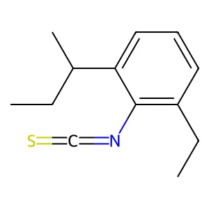 2-Ethyl-6-(1-methylpropyl)phenyl isothiocyanate structure