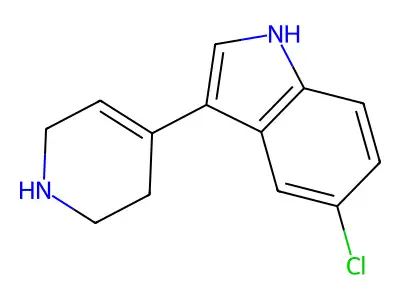 5-chloro-3-(1,2,3,6-tetrahydropyridin-4-yl)-1H-indole structure