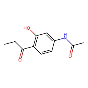 N-(3-Hydroxy-4-propionylphenyl)acetamide structure