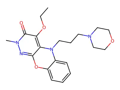 4-Ethoxy-2-methyl-5-(3-morpholin-4-ylpropyl)-2H-pyridazino[3,4-b][1,4]benzoxazin-3(5H)-one structure