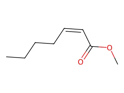 Methyl trans-2-heptenoate structure