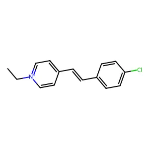 4-[2-(4-Chlorophenyl)ethenyl]-1-ethylpyridin-1-ium structure