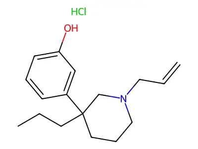 Phenol, 3-(3-(1-allyl-3-propylpiperidinyl))-, hydrochloride structure