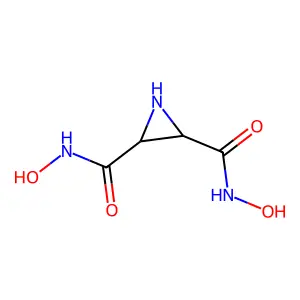 rel-(2R,3R)-N2,N3-Dihydroxyaziridine-2,3-dicarboxamide structure