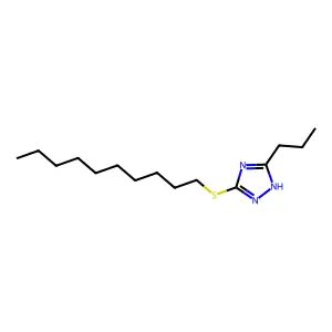 5-(decylsulfanyl)-3-propyl-1H-1,2,4-triazole structure
