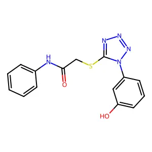 2-[1-(3-hydroxyphenyl)tetrazol-5-yl]sulfanyl-N-phenylacetamide structure