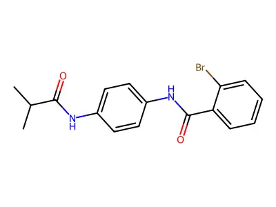 2-bromo-N-[4-(isobutyrylamino)phenyl]benzamide structure