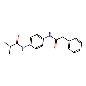 2-methyl-N-{4-[(phenylacetyl)amino]phenyl}propanamide structure