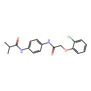 N-(4-{[(2-chlorophenoxy)acetyl]amino}phenyl)-2-methylpropanamide structure