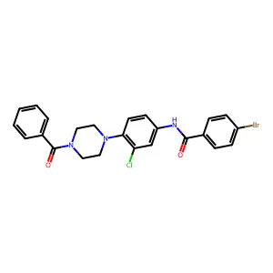 N-[4-(4-benzoylpiperazin-1-yl)-3-chlorophenyl]-4-bromobenzamide structure