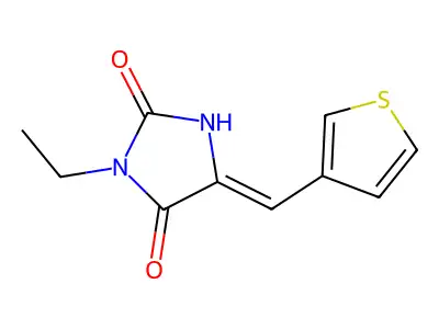 2,4-Imidazolidinedione, 3-ethyl-5-(3-thienylmethylene)- structure
