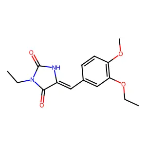 5-(3-Ethoxy-4-methoxybenzylidene)-3-ethylimidazolidine-2,4-dione structure