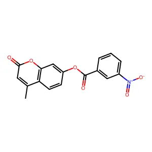 4-methyl-2-oxo-2H-chromen-7-yl 3-nitrobenzoate structure