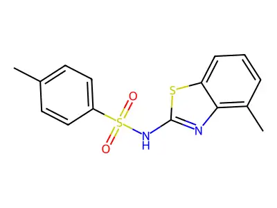 4-methyl-N-(4-methyl-1,3-benzothiazol-2-yl)benzenesulfonamide structure