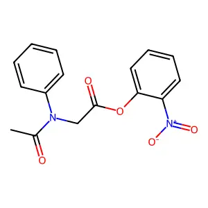 2-Nitrophenyl (acetylanilino)acetate structure