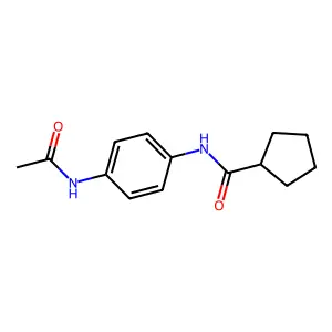 N-(4-acetamidophenyl)cyclopentanecarboxamide structure