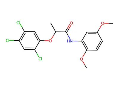 N-(2,5-dimethoxyphenyl)-2-(2,4,5-trichlorophenoxy)propanamide structure