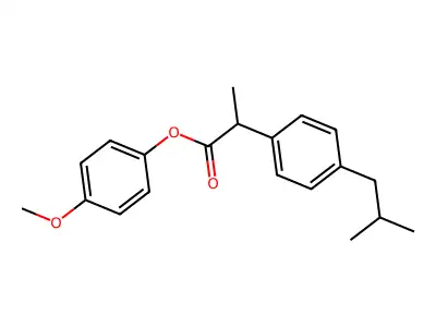 4-Methoxyphenyl 2-(4-isobutylphenyl)propanoate structure