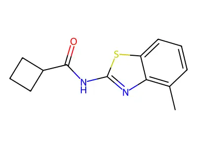 N-(4-methyl-1,3-benzothiazol-2-yl)cyclobutanecarboxamide structure