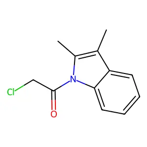 2-Chloro-1-(2,3-dimethylindol-1-yl)ethanone structure