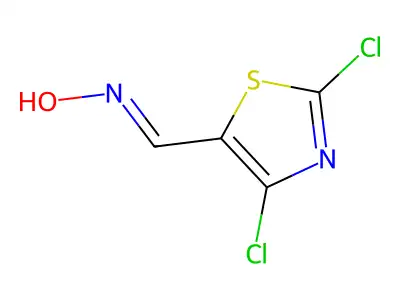 N-[(2,4-dichloro-1,3-thiazol-5-yl)methylidene]hydroxylamine structure